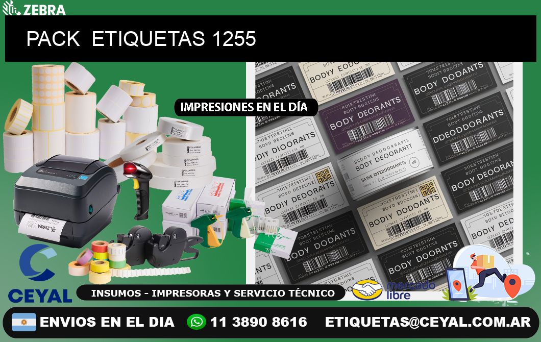 PACK  ETIQUETAS 1255