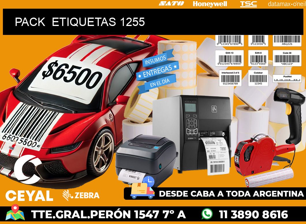 PACK  ETIQUETAS 1255