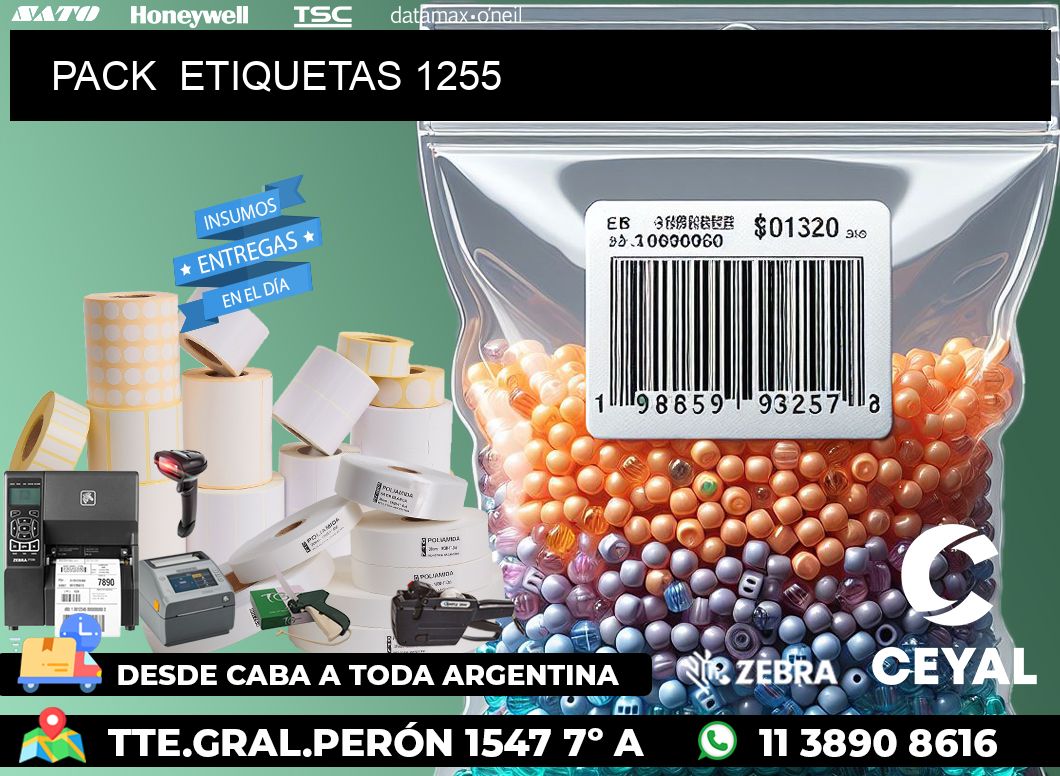 PACK  ETIQUETAS 1255