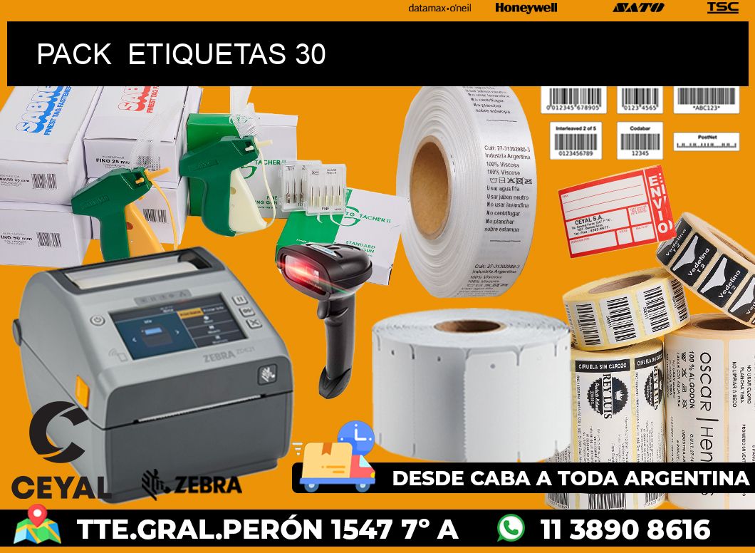 PACK  ETIQUETAS 30