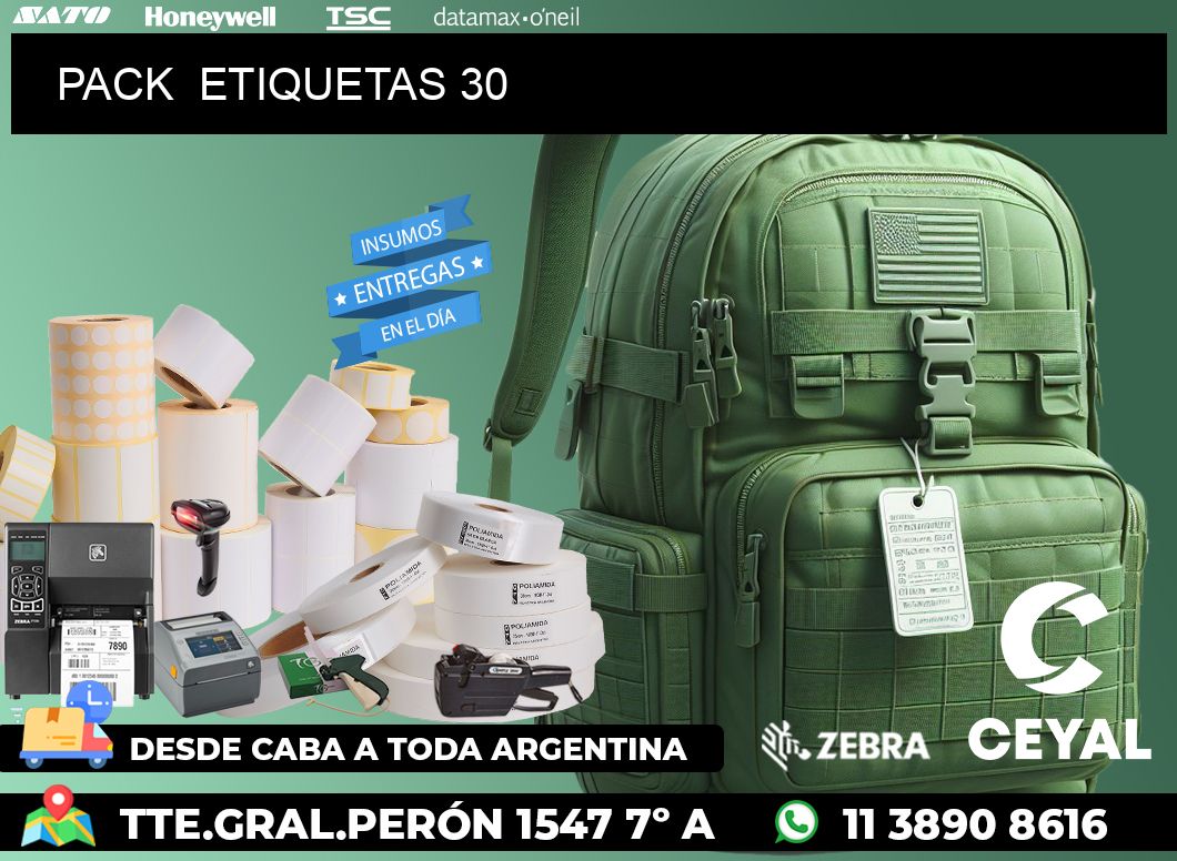 PACK  ETIQUETAS 30
