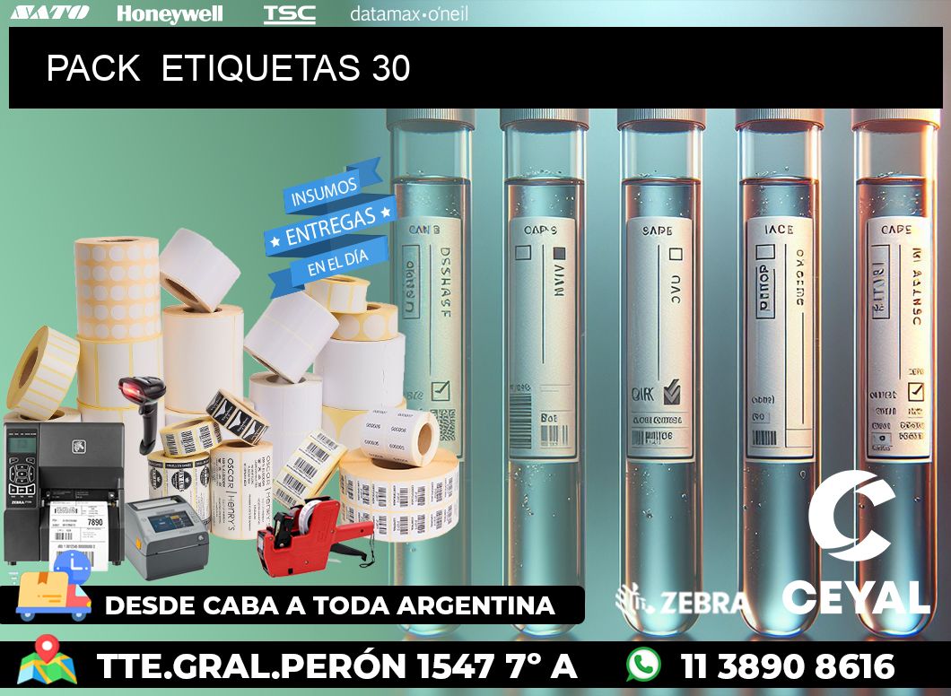 PACK  ETIQUETAS 30