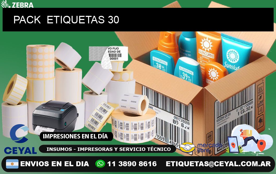 PACK  ETIQUETAS 30