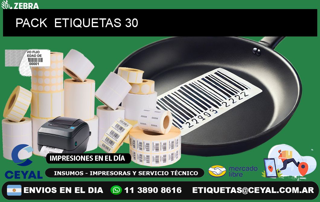 PACK  ETIQUETAS 30