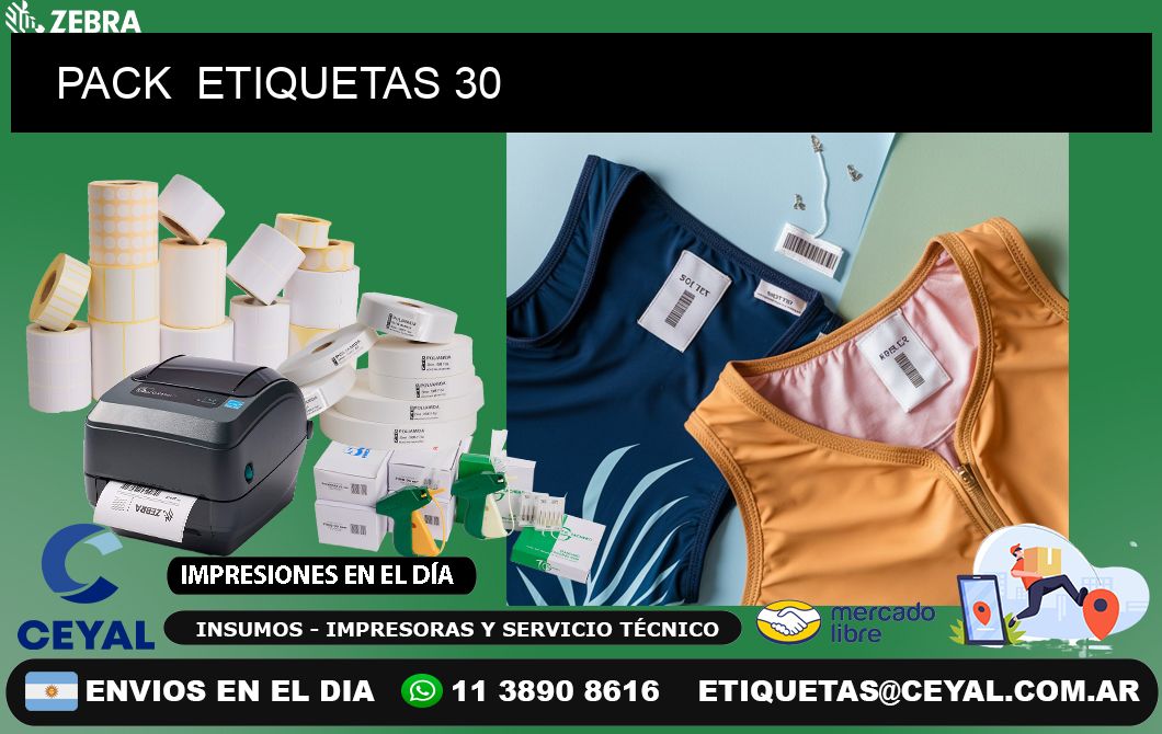 PACK  ETIQUETAS 30