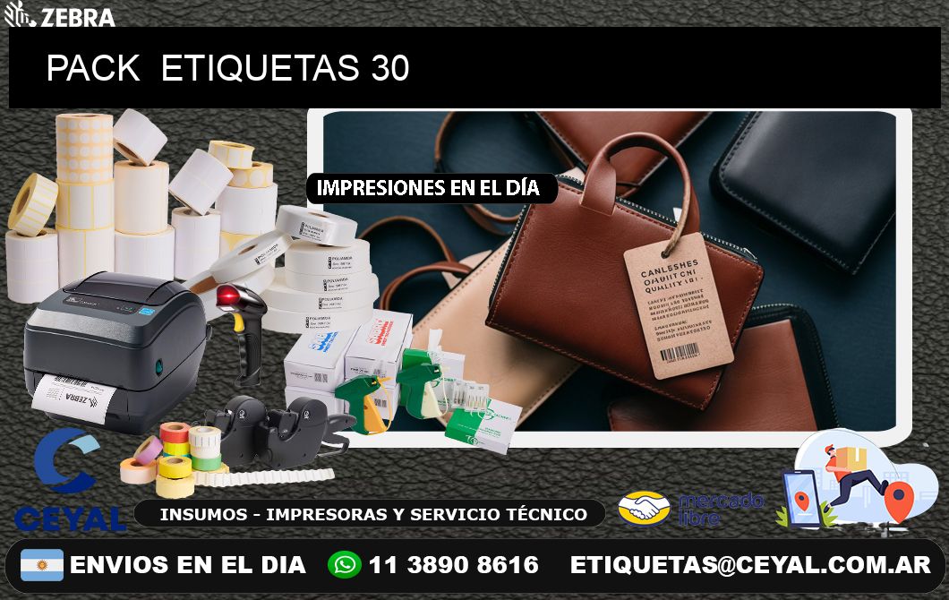PACK  ETIQUETAS 30
