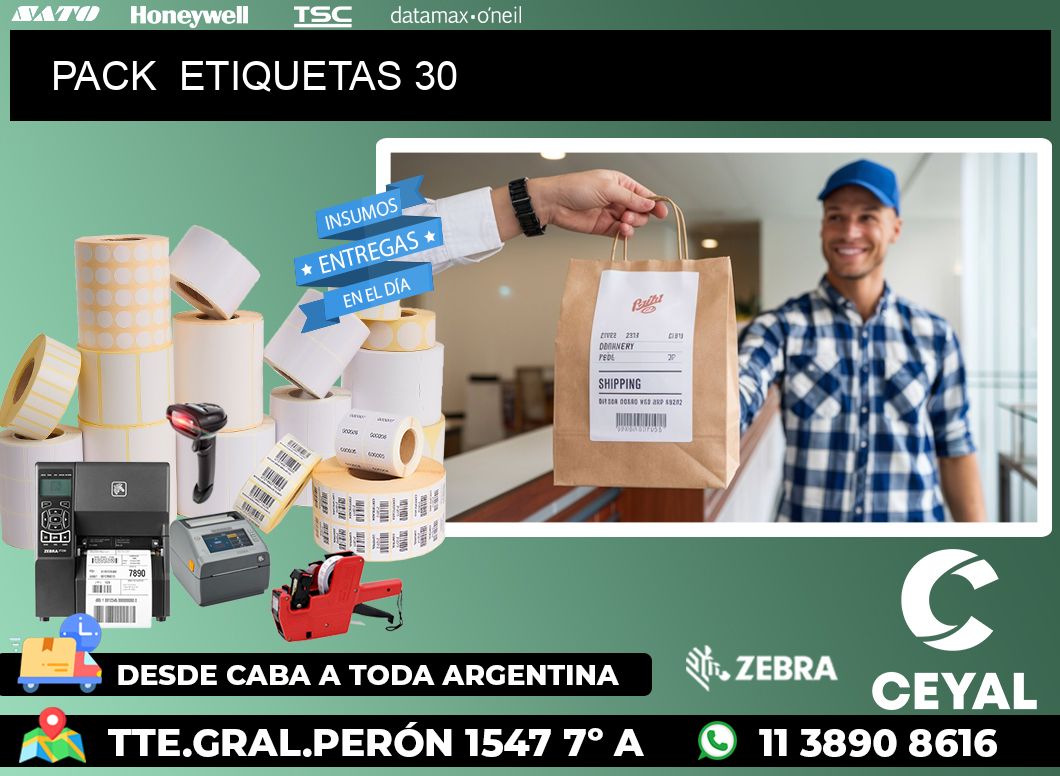 PACK  ETIQUETAS 30