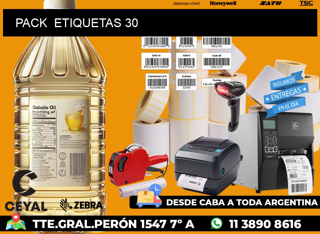 PACK  ETIQUETAS 30
