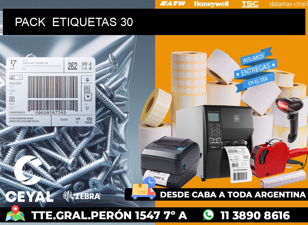 PACK  ETIQUETAS 30
