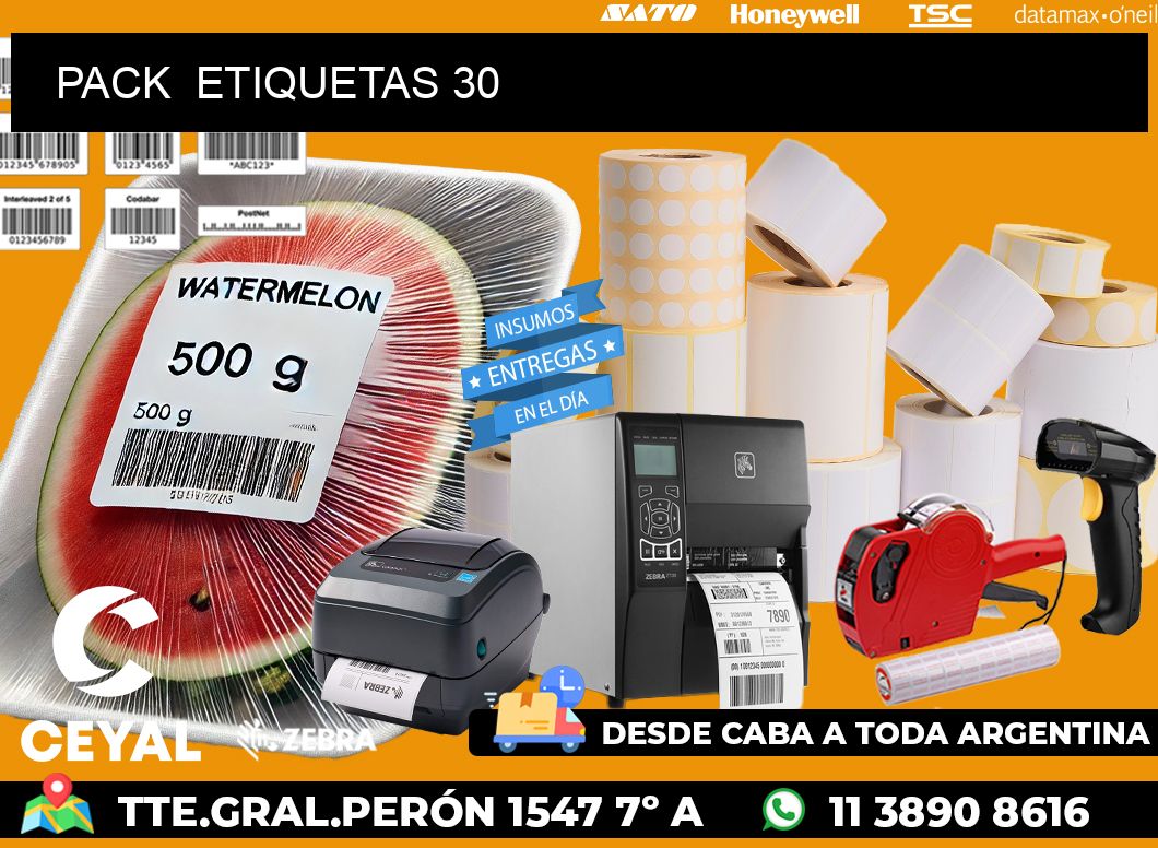 PACK  ETIQUETAS 30