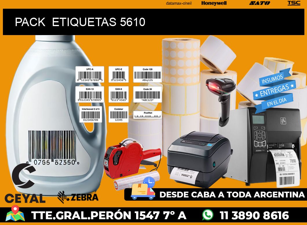PACK  ETIQUETAS 5610