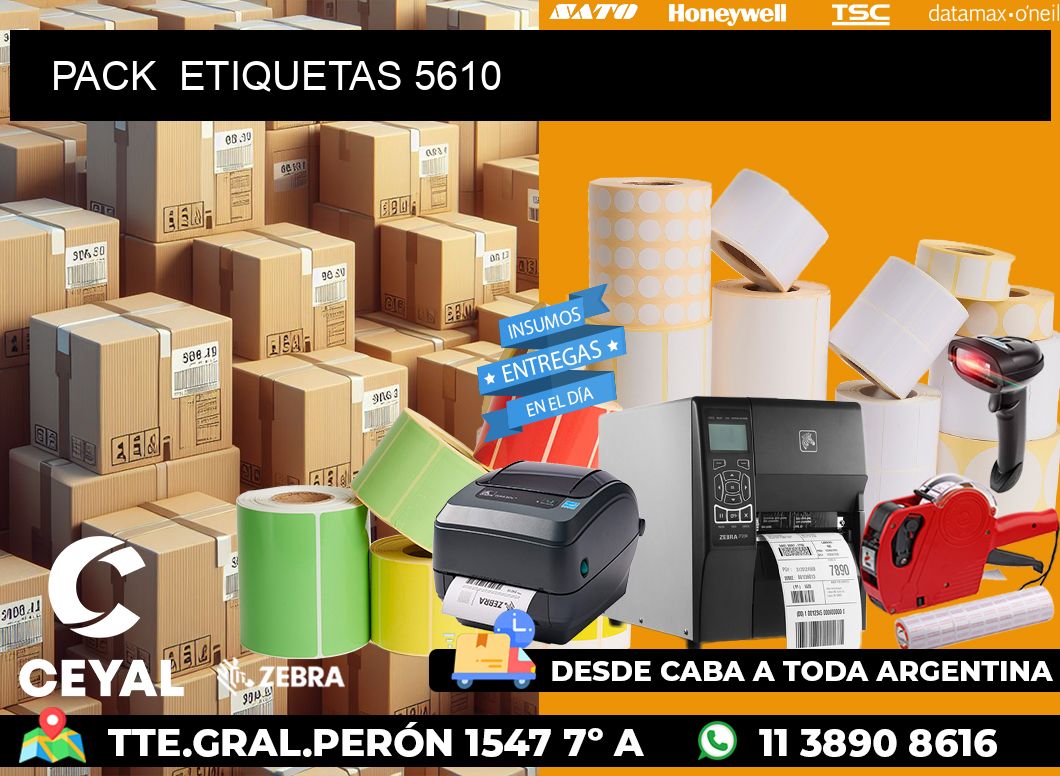 PACK  ETIQUETAS 5610