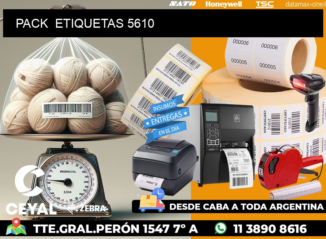 PACK  ETIQUETAS 5610