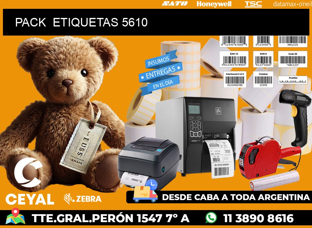 PACK  ETIQUETAS 5610