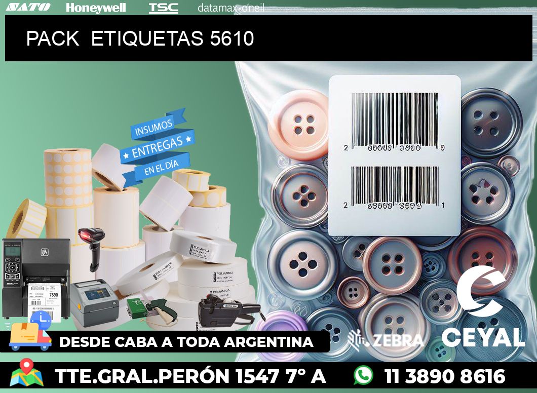 PACK  ETIQUETAS 5610