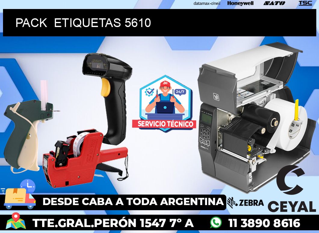 PACK  ETIQUETAS 5610