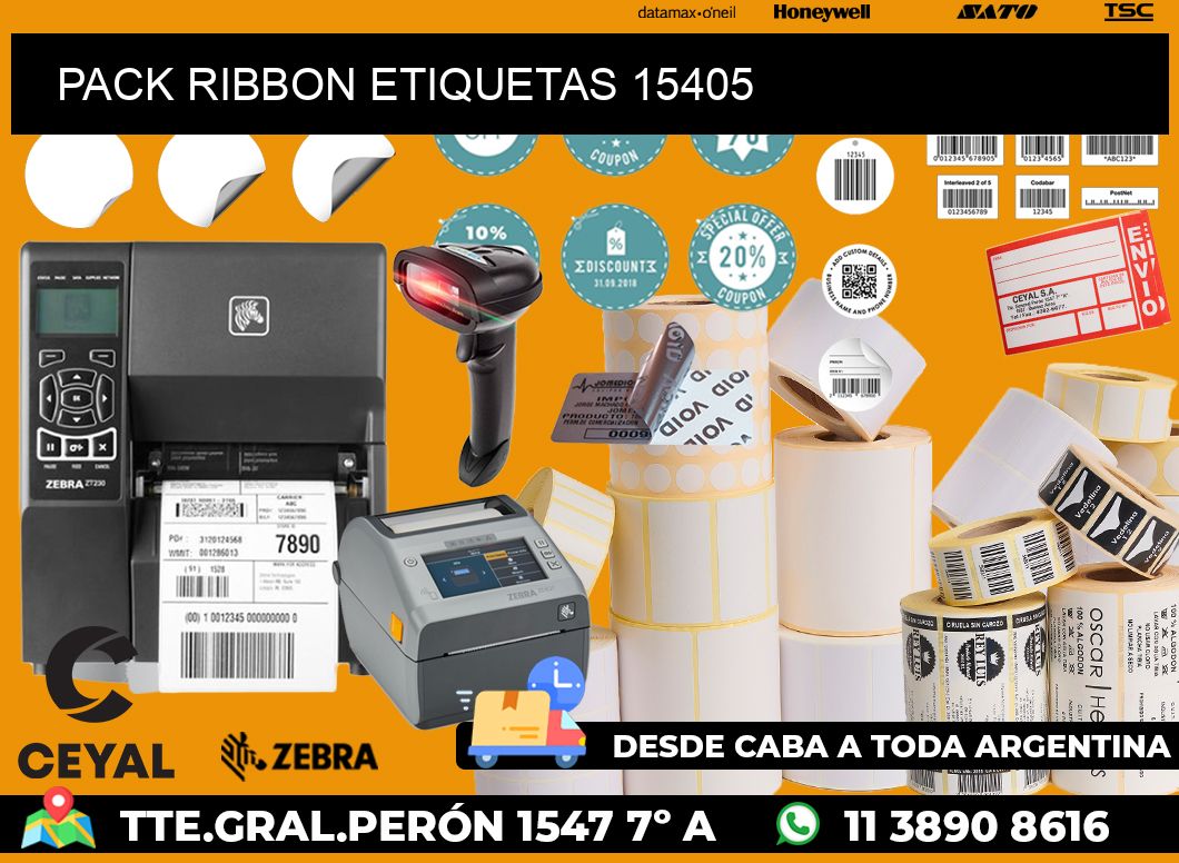 PACK RIBBON ETIQUETAS 15405