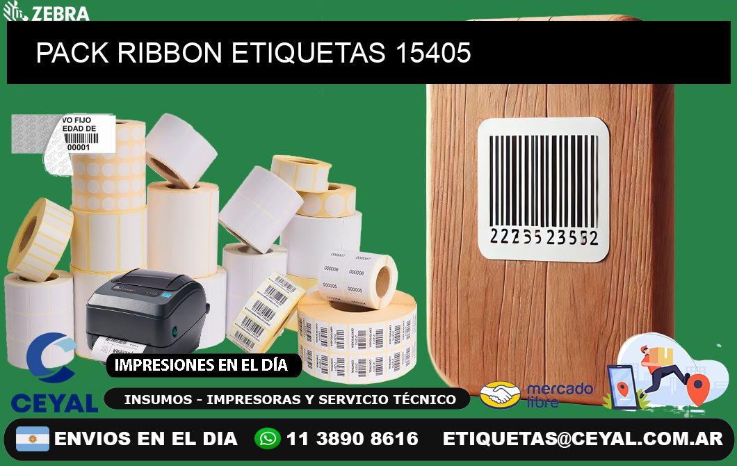 PACK RIBBON ETIQUETAS 15405