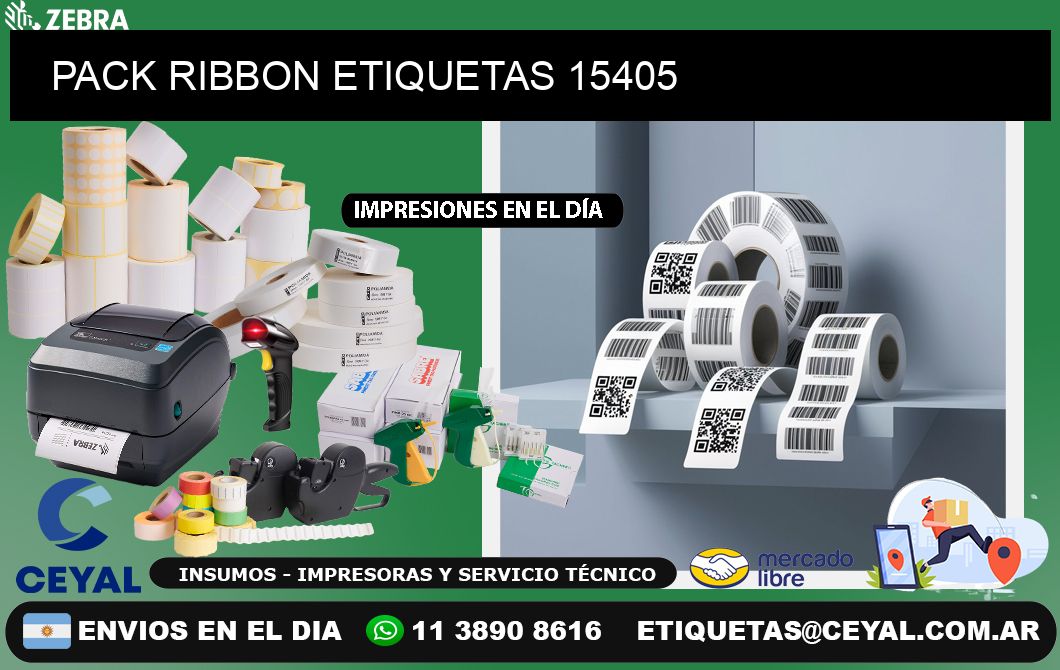 PACK RIBBON ETIQUETAS 15405
