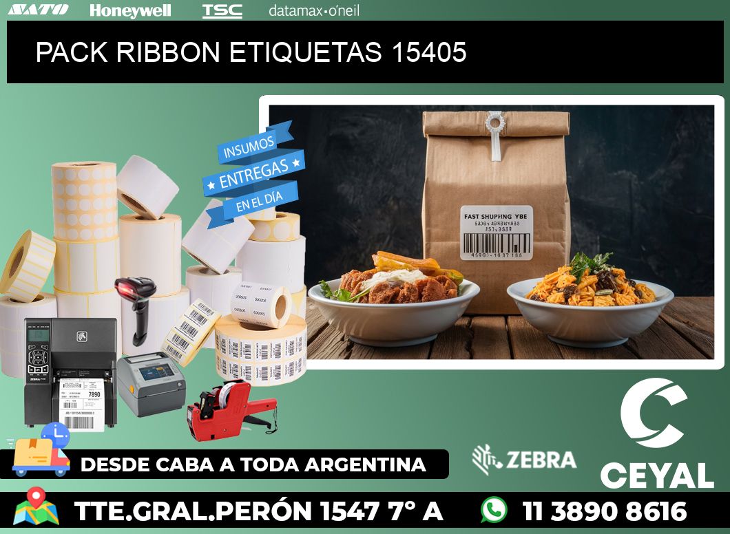 PACK RIBBON ETIQUETAS 15405
