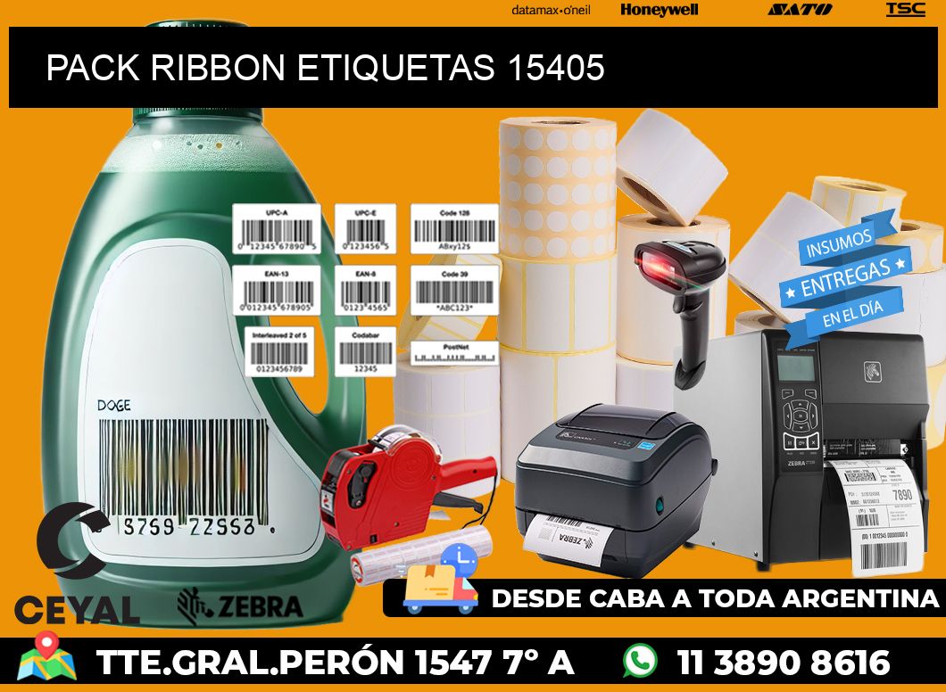 PACK RIBBON ETIQUETAS 15405