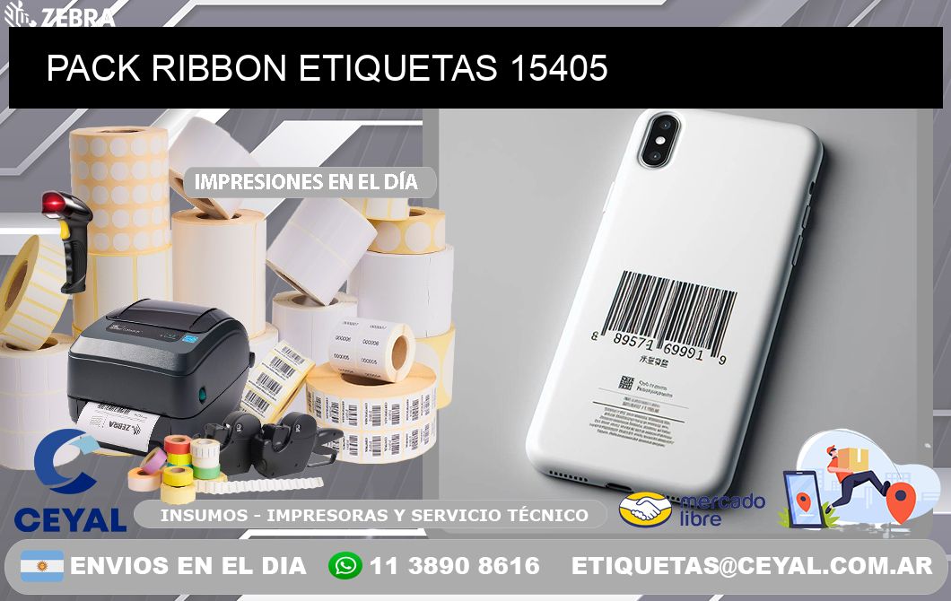 PACK RIBBON ETIQUETAS 15405
