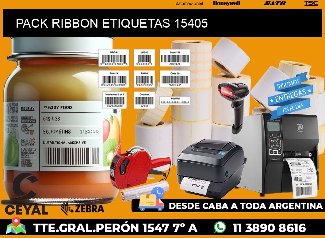 PACK RIBBON ETIQUETAS 15405