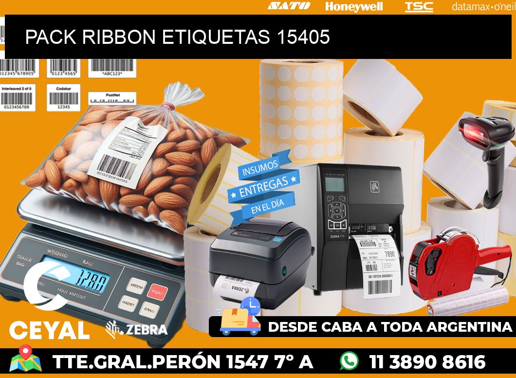 PACK RIBBON ETIQUETAS 15405