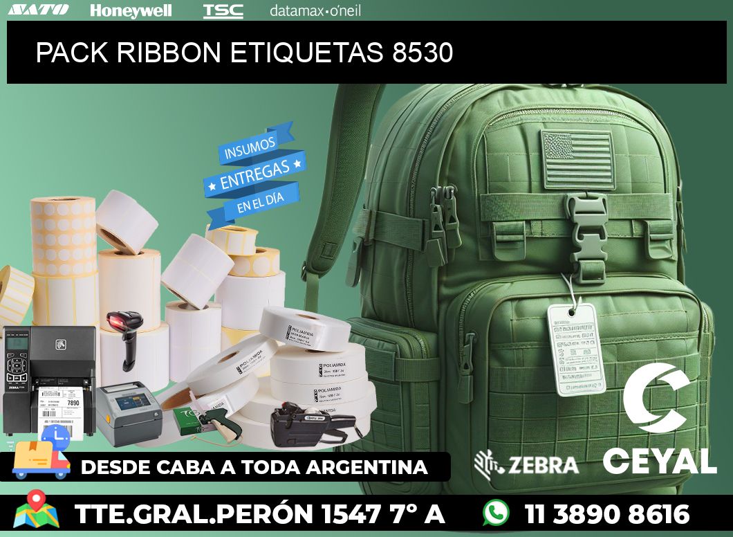 PACK RIBBON ETIQUETAS 8530