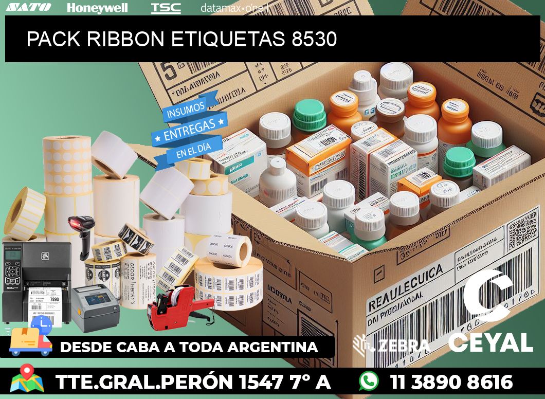 PACK RIBBON ETIQUETAS 8530