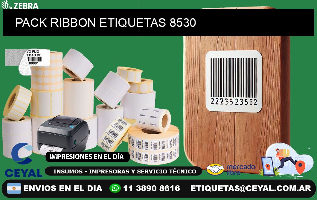 PACK RIBBON ETIQUETAS 8530