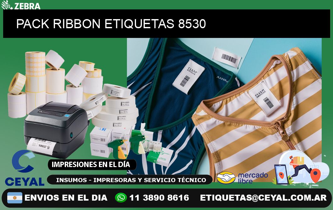 PACK RIBBON ETIQUETAS 8530