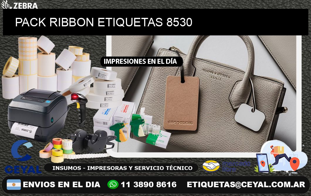 PACK RIBBON ETIQUETAS 8530