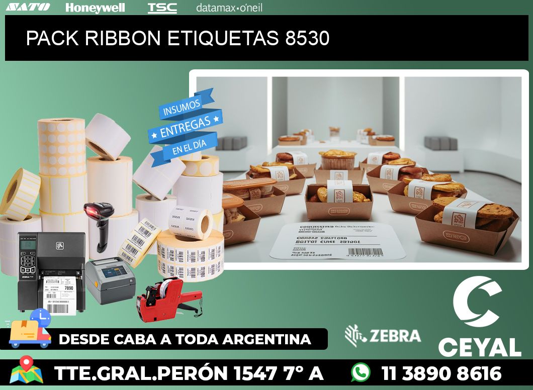 PACK RIBBON ETIQUETAS 8530