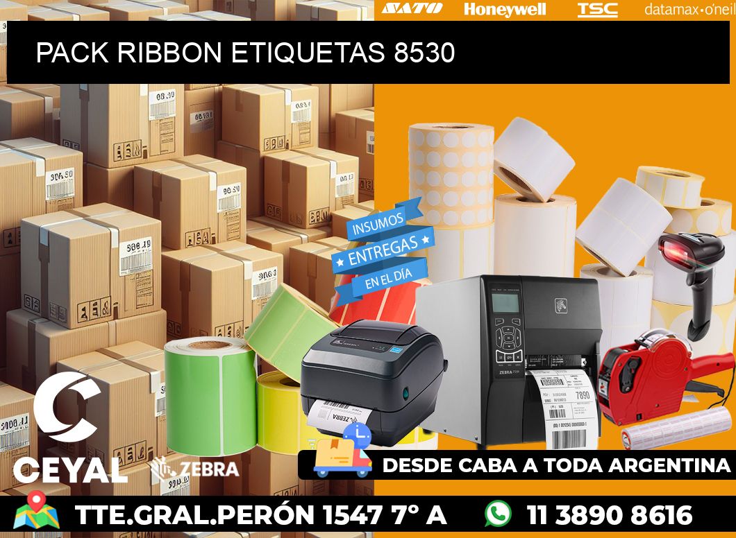 PACK RIBBON ETIQUETAS 8530