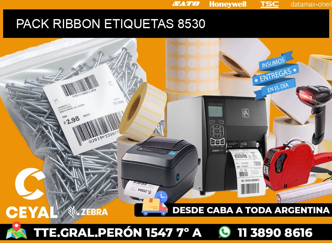 PACK RIBBON ETIQUETAS 8530