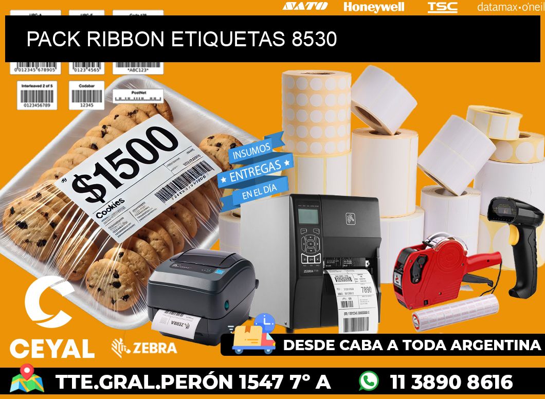 PACK RIBBON ETIQUETAS 8530