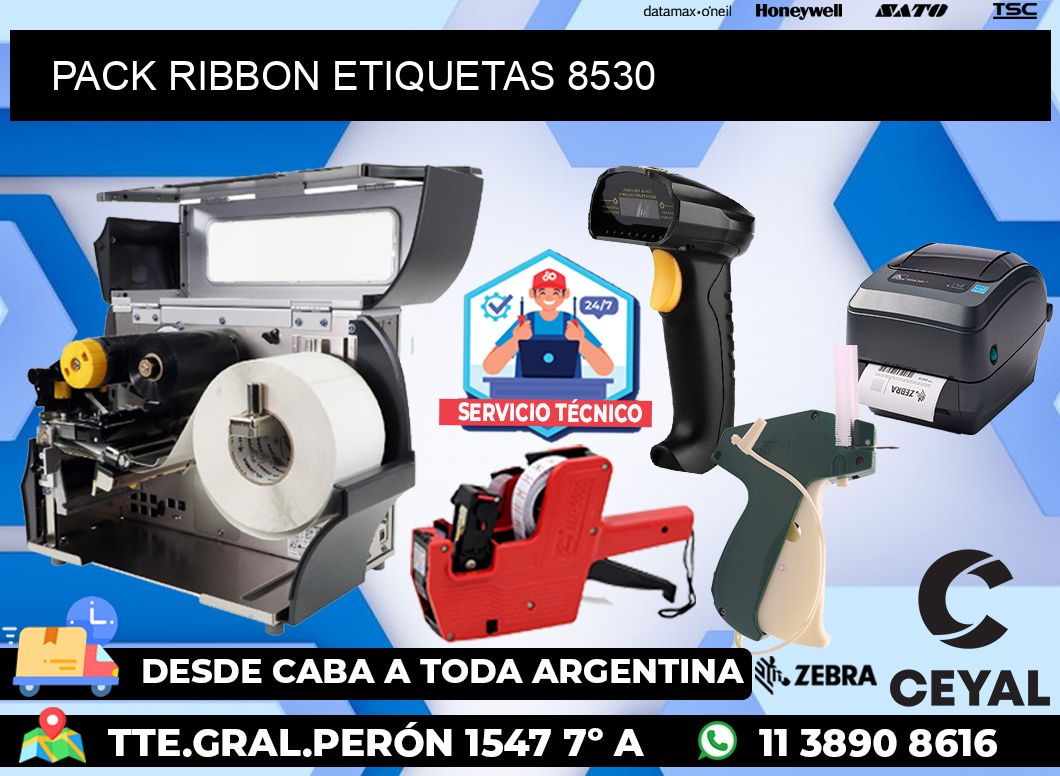 PACK RIBBON ETIQUETAS 8530