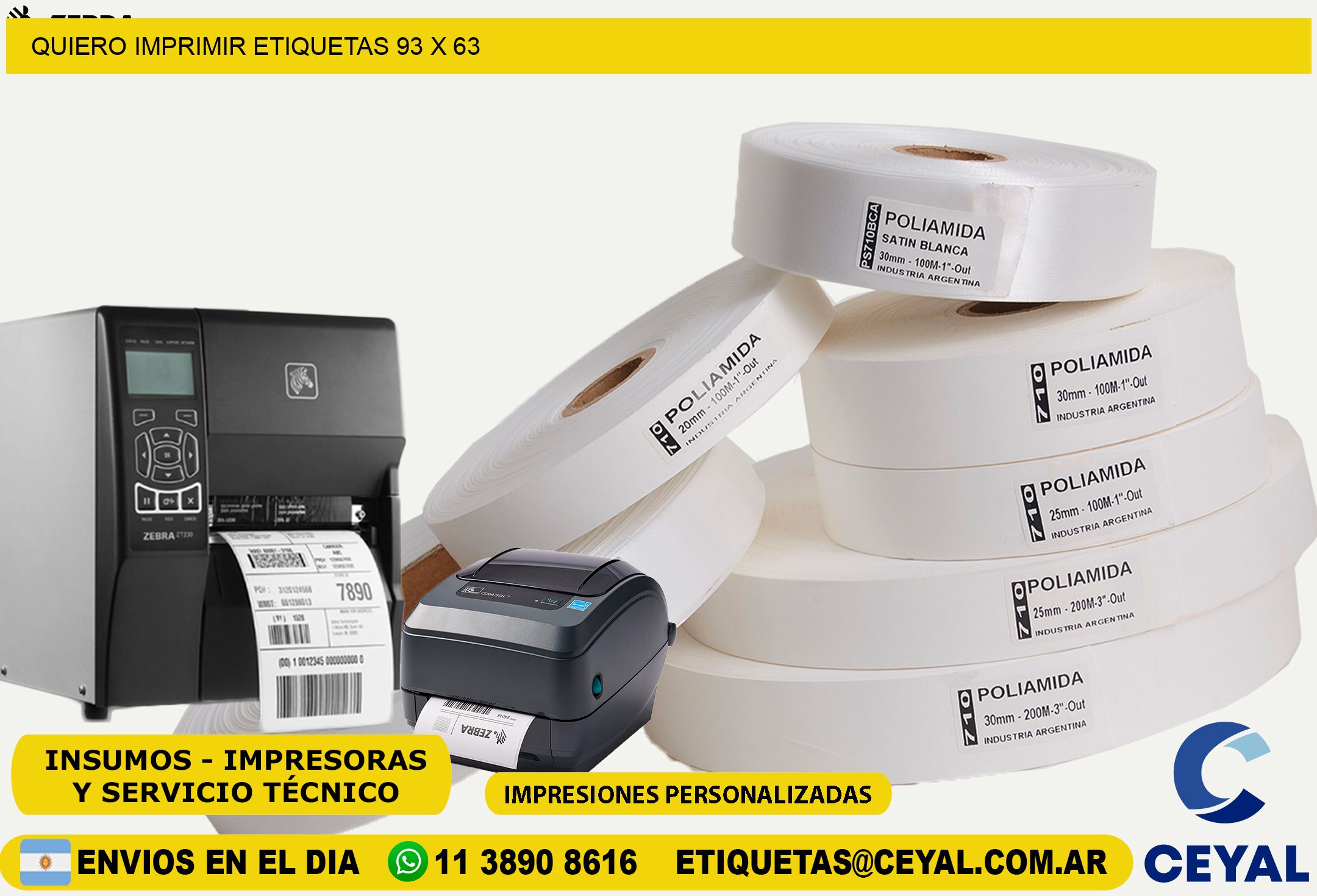 QUIERO IMPRIMIR ETIQUETAS 93 x 63