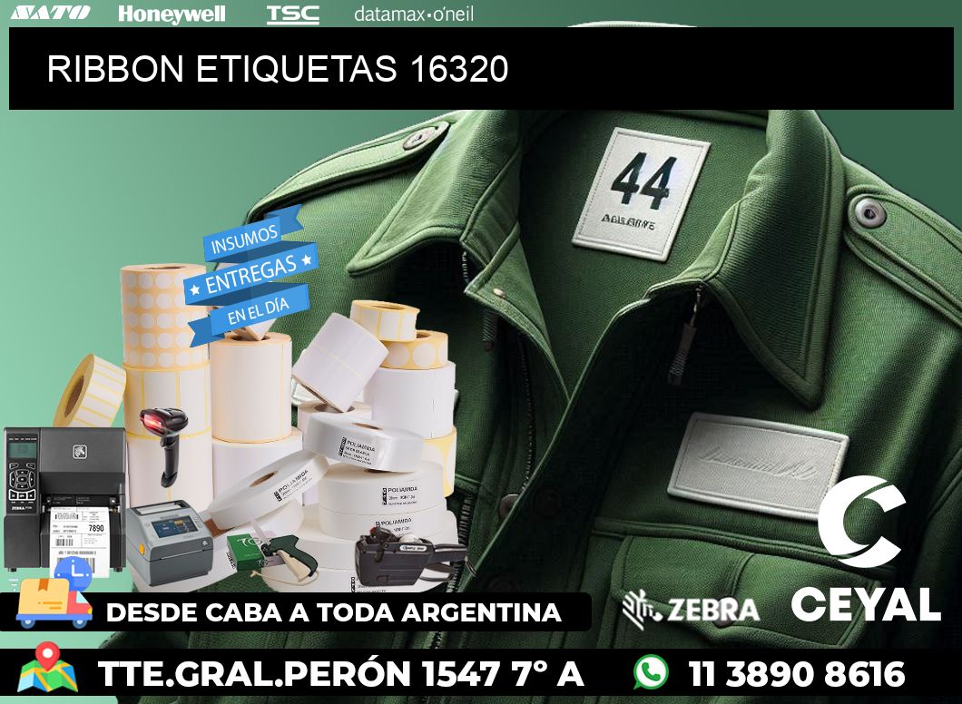 RIBBON ETIQUETAS 16320