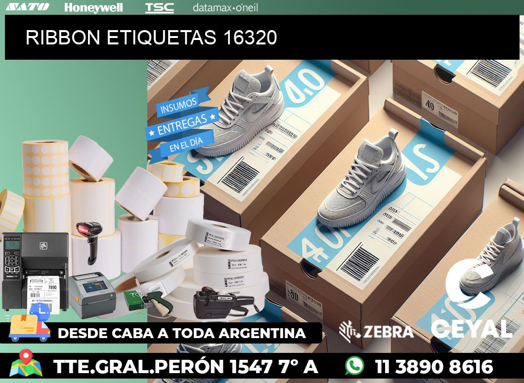 RIBBON ETIQUETAS 16320
