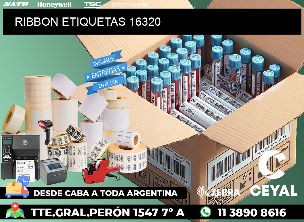 RIBBON ETIQUETAS 16320