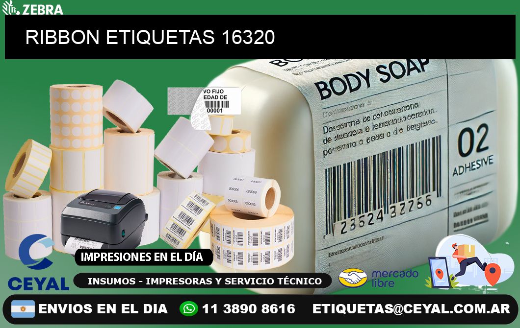 RIBBON ETIQUETAS 16320
