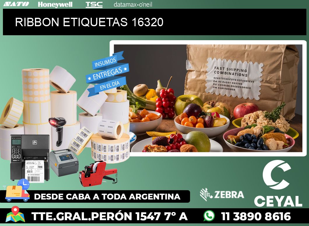 RIBBON ETIQUETAS 16320