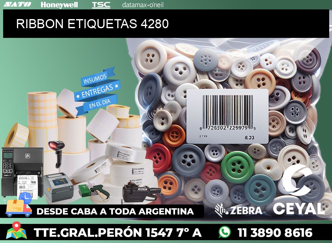 RIBBON ETIQUETAS 4280