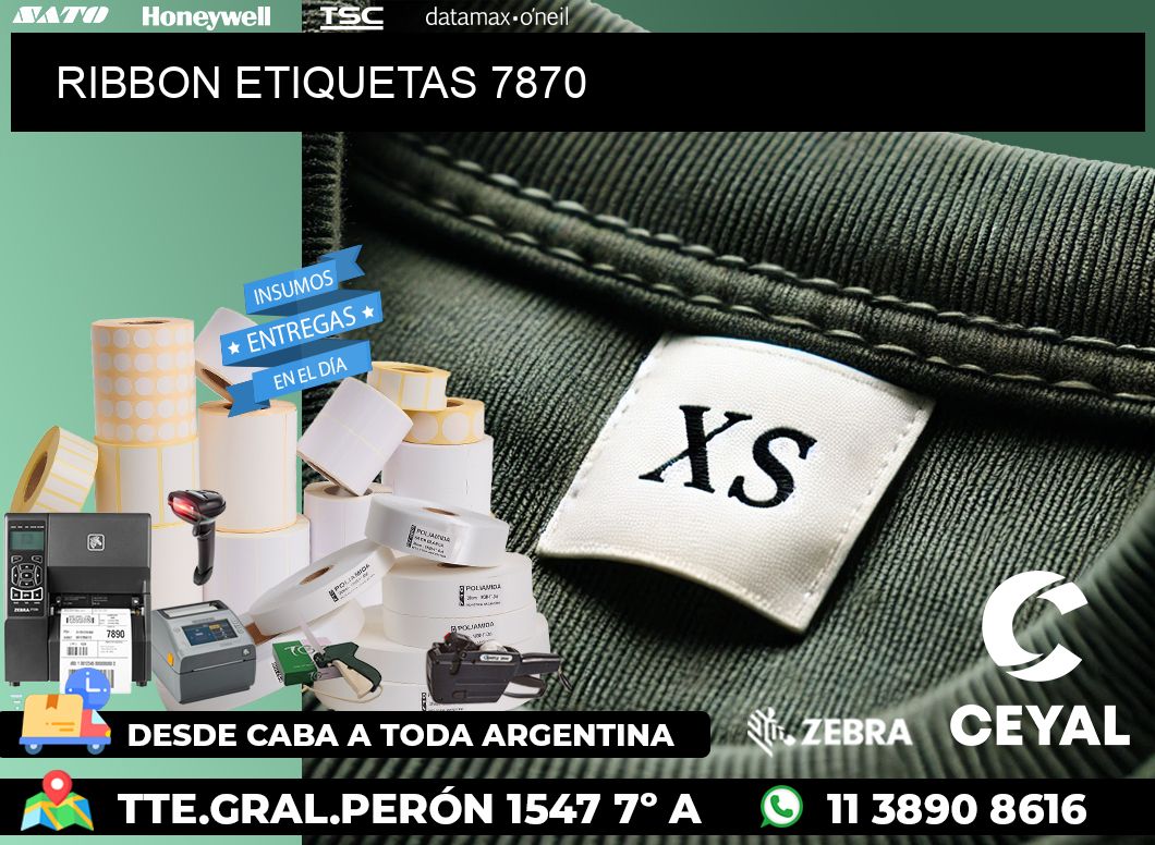 RIBBON ETIQUETAS 7870