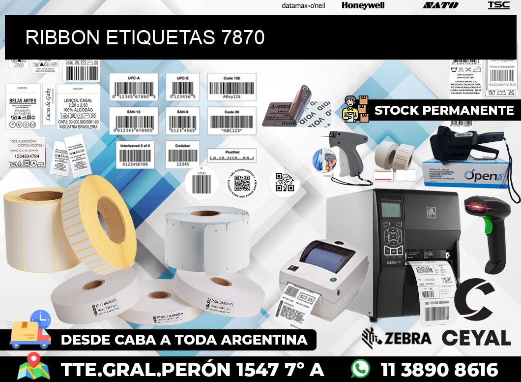 RIBBON ETIQUETAS 7870