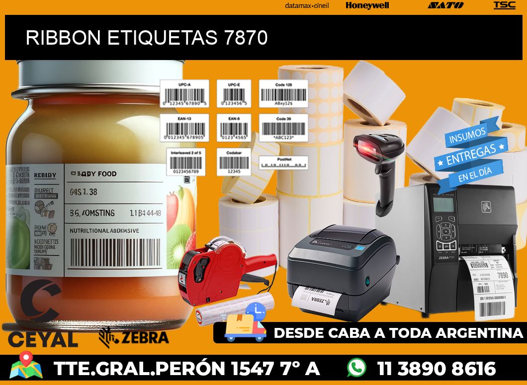 RIBBON ETIQUETAS 7870