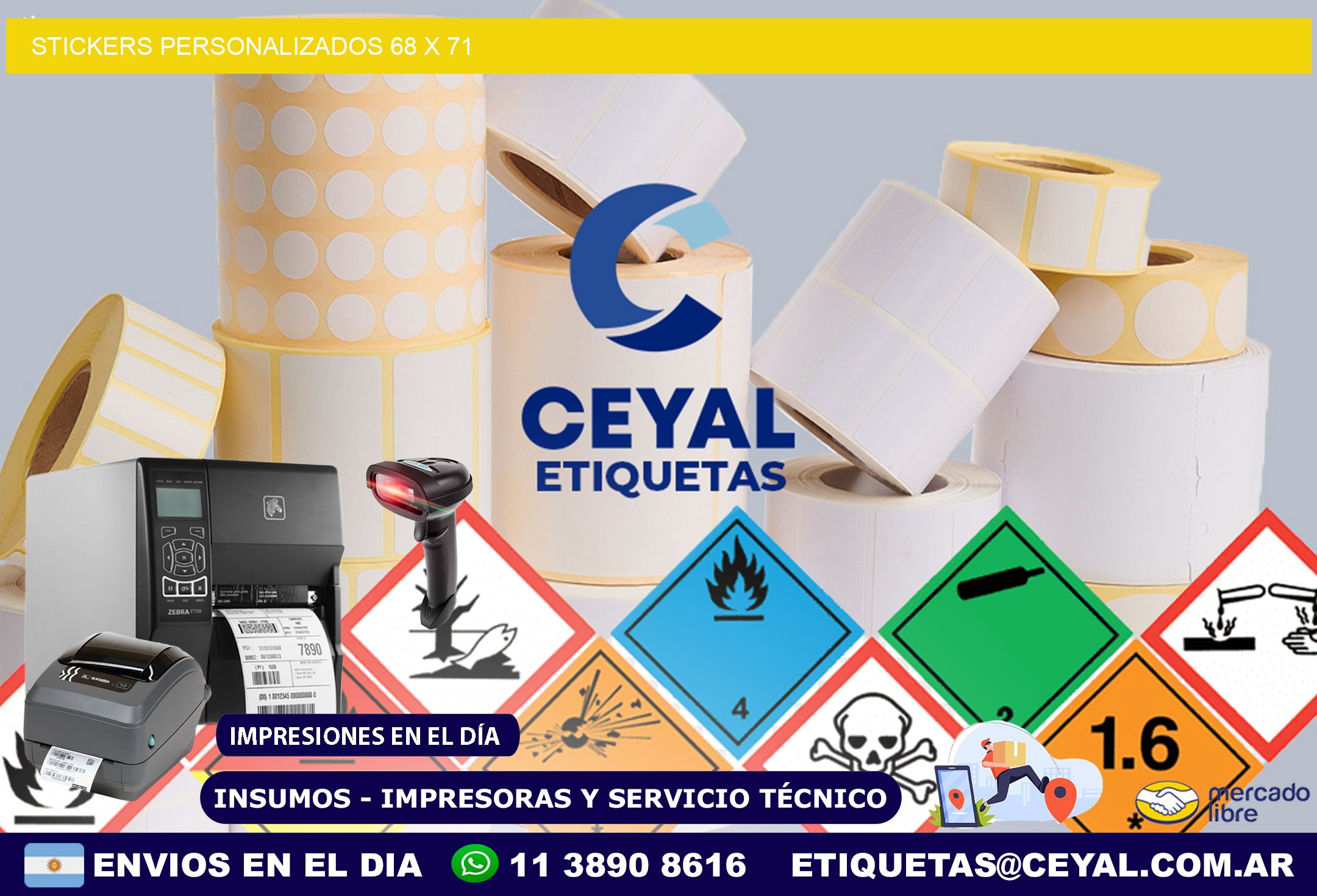 STICKERS PERSONALIZADOS 68 x 71