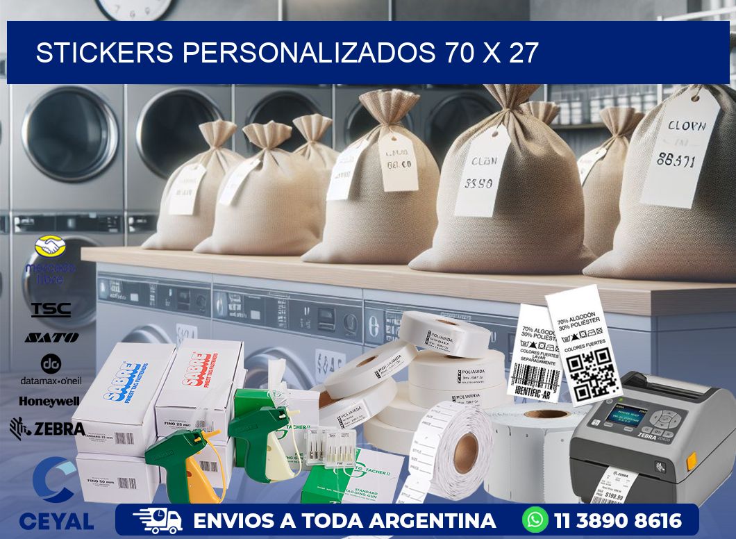 STICKERS PERSONALIZADOS 70 x 27